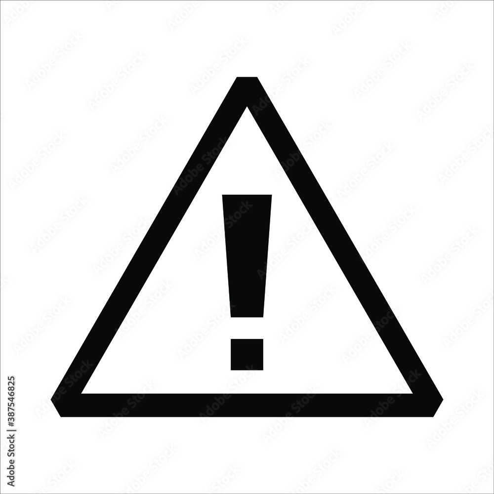 Poster warning icon vector modern design in trendy style for web site and mobile app on white background