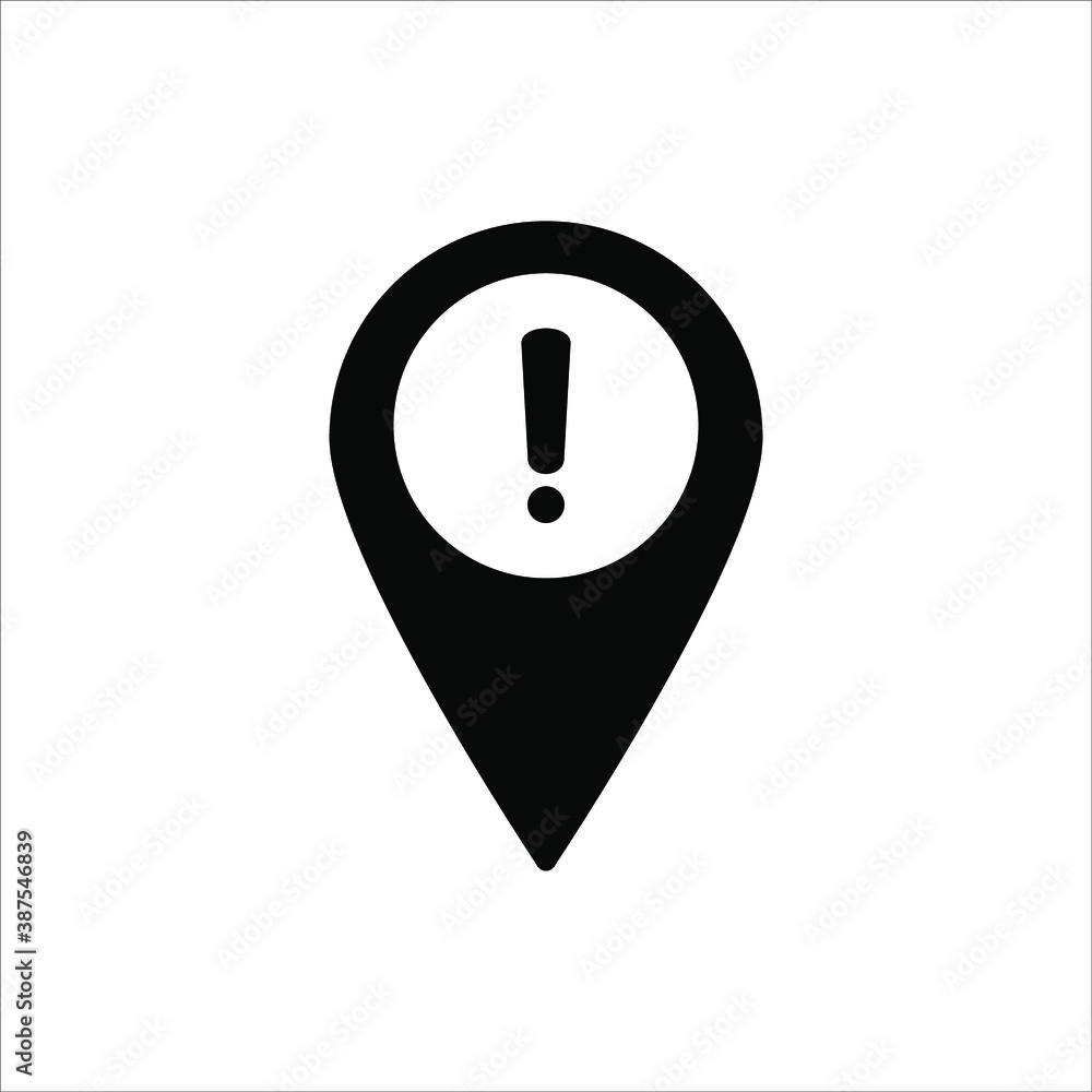 Poster warning icon vector modern design in trendy style for web site and mobile app on white background