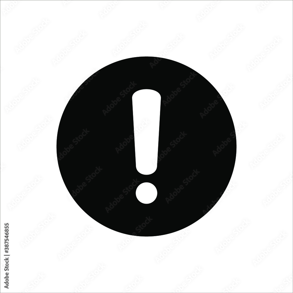 Poster warning icon vector modern design in trendy style for web site and mobile app on white background