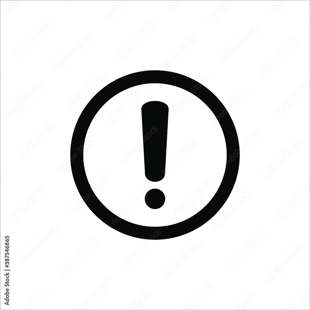 Poster warning icon vector modern design in trendy style for web site and mobile app on white background