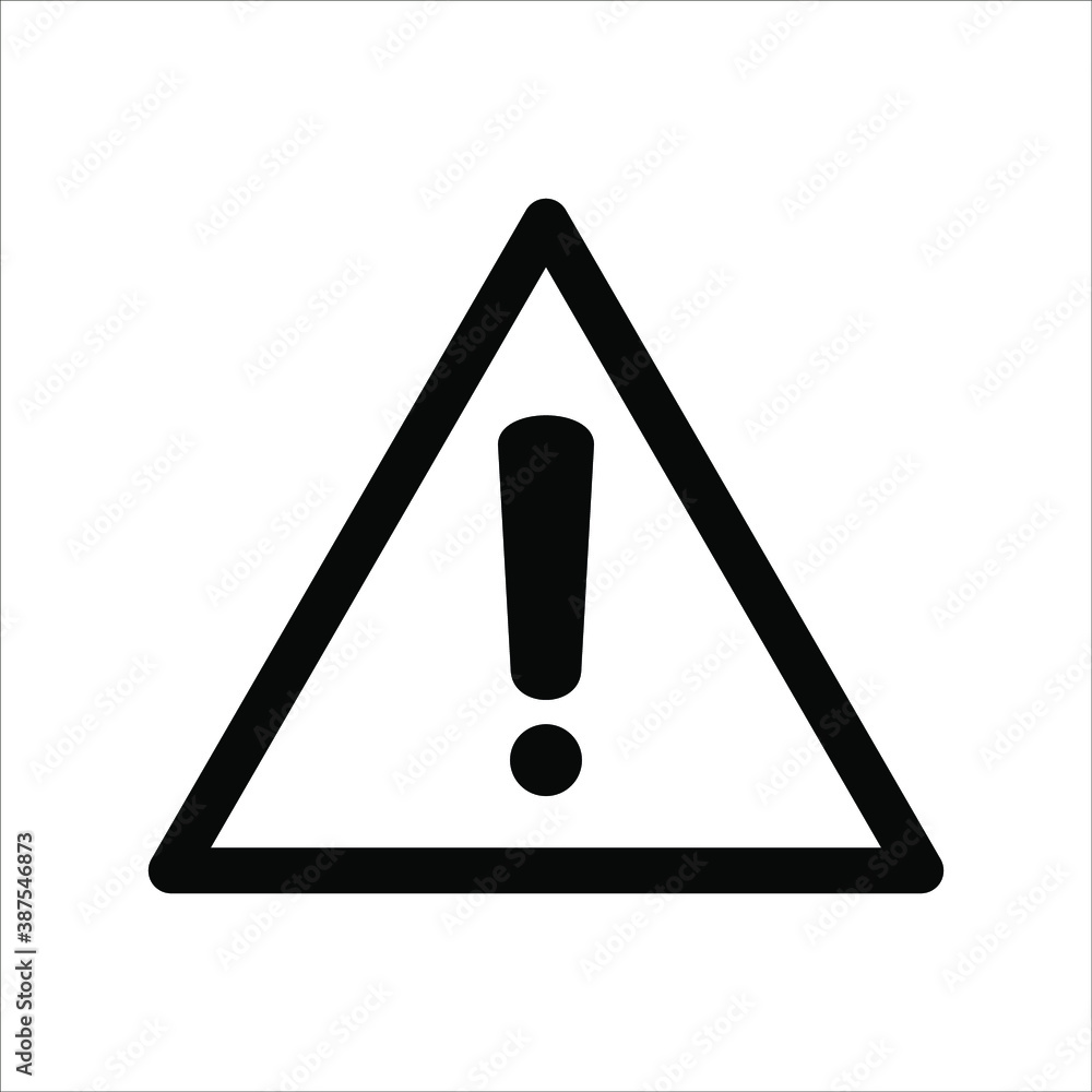 Aufkleber warning icon vector modern design in trendy style for web site and mobile app on white background