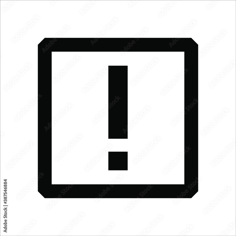 Aufkleber warning icon vector modern design in trendy style for web site and mobile app on white background