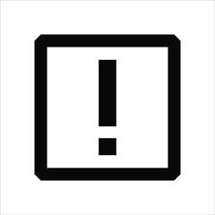Warning icon vector modern design in trendy style for web site and mobile app on white background