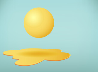 Vector background with a puddle and a sphere. EPS 10