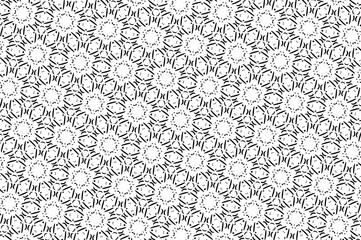 Ornament with elements of black and white colors.