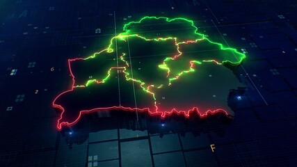 Belarus map Digital background 