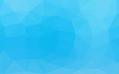 Light BLUE vector shining triangular background.