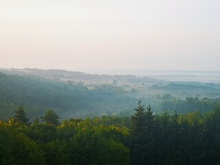 misty morning in the mountains