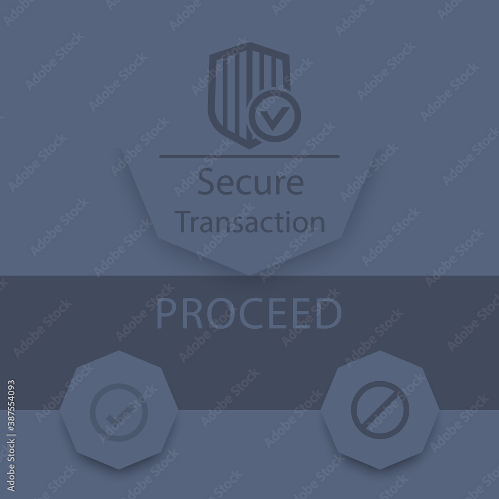 Poster secure transaction, ui design elements