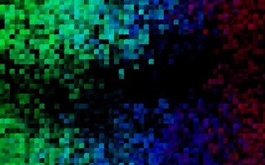 Dark Multicolor, Rainbow vector template with crystals, rectangles.