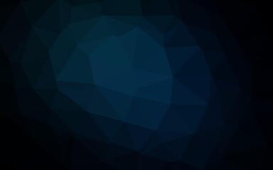 Dark BLUE vector abstract mosaic backdrop.