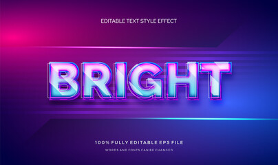 Modern editable text style effect illustrator. vector design template.