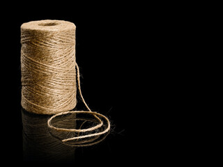 Close-up of hank of jute twine