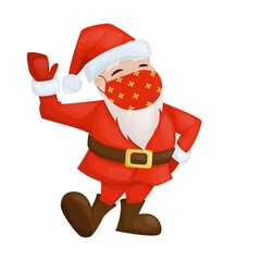 Santa Claus wearing face mask