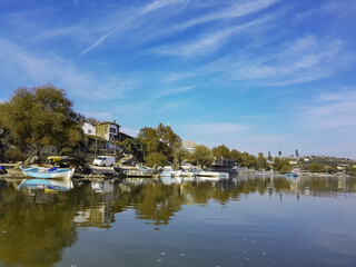 Fototapeta premium boats on the river