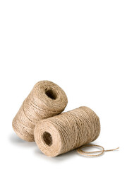 Two hanks of jute twine for work in garden