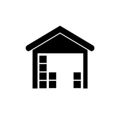 warehouse icon isolated on white background