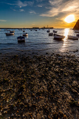 Sunset at the harbour in Cadiz, Andalusia, Spain. © DirkR