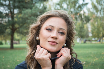 Portrait of a glamorous girl close up