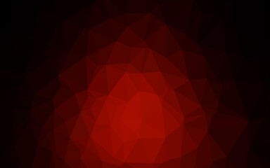 Dark Red vector abstract polygonal cover.