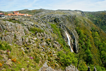 Misarela waterfall in Arouca, Portugal