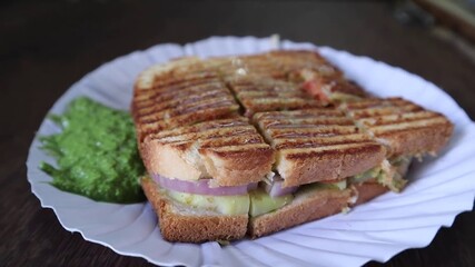 Veg. Sandwich - Indian Street Food. Bandra, Mumbai