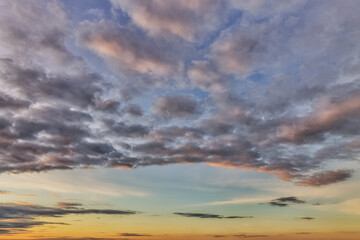 Fototapeta na wymiar Cloudy sunset sky