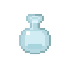 Obraz premium Empty bottle. Vector pixel art.