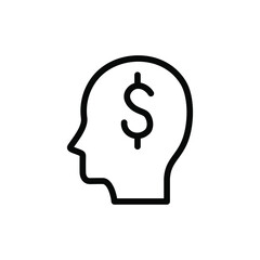 Business mind icon