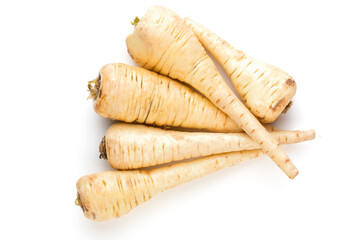 Parsnip isolated on the white background.