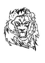lion head vector