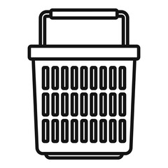 Carry big shop basket icon, outline style