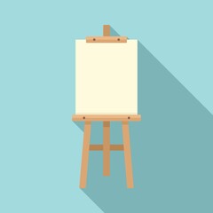 Board easel icon, flat style