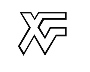 x & f and j & k logo designs