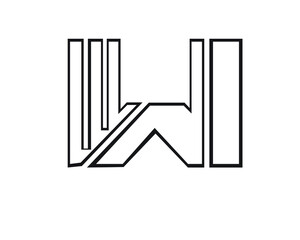 initial w and m logo letters and logo designs