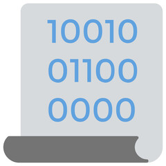 digital tablet with binary code on screen 