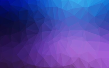 Dark Pink, Blue vector polygon abstract background.