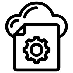 
Flat design icon of cloud server 
