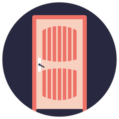 
Design showing entrance and exit is door 
