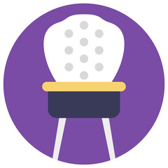 
Wooden chair flat icon design image
