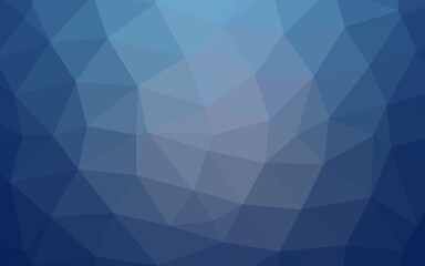 Light BLUE vector shining triangular template.