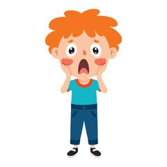 Poses And Expressions Of A Funny Boy