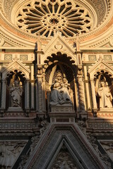 Fototapeta na wymiar Fotografie von der Kathedrale von Florenz bei Sonnenuntergang 