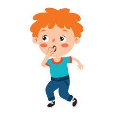 Poses And Expressions Of A Funny Boy