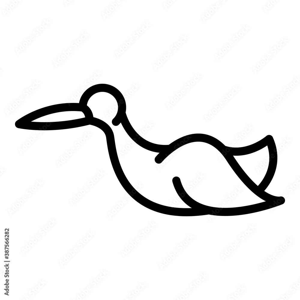 Poster stork drawing icon. outline stork drawing vector icon for web design isolated on white background