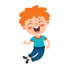 Poses And Expressions Of A Funny Boy
