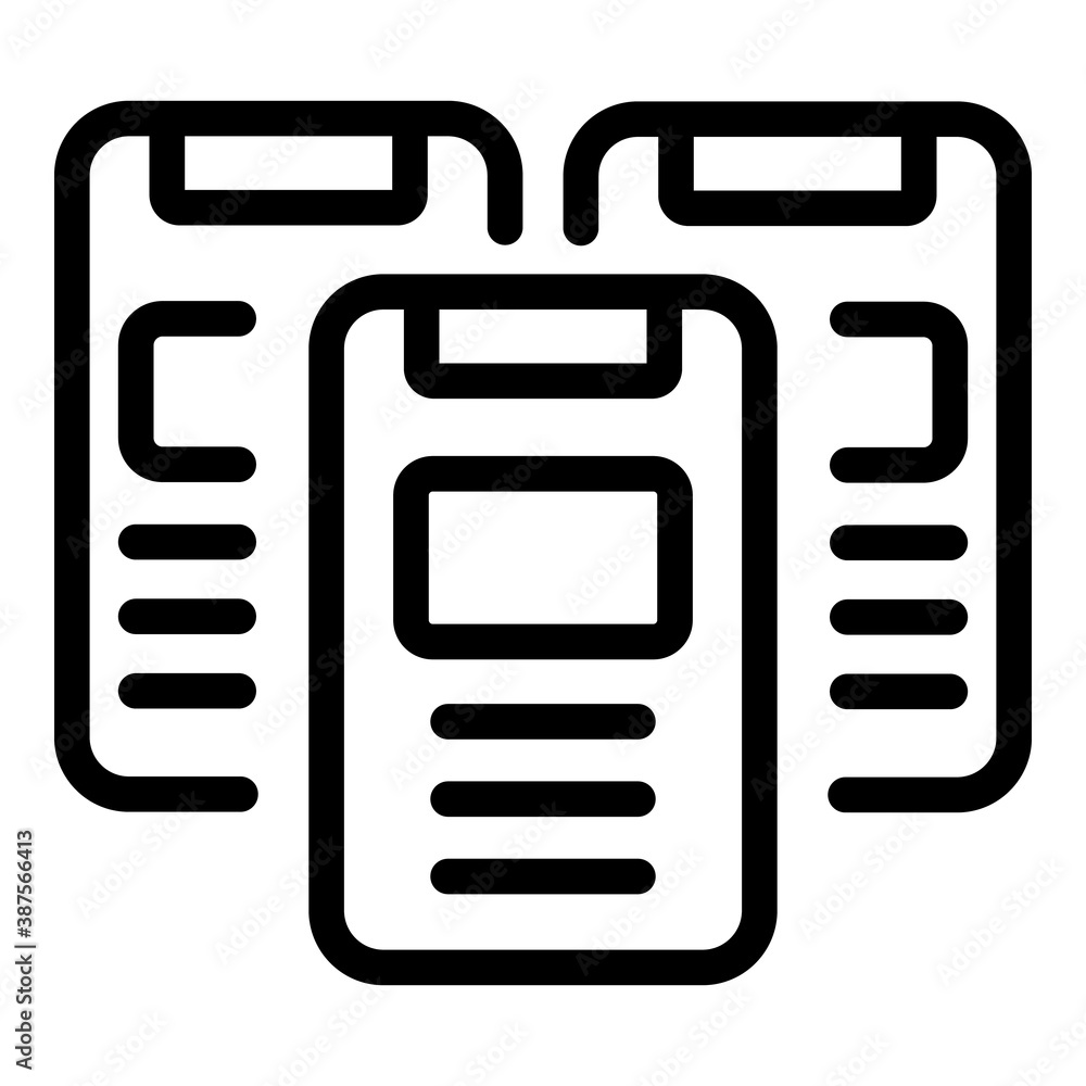 Aufkleber adaptation smartphone icon. outline adaptation smartphone vector icon for web design isolated on whi
