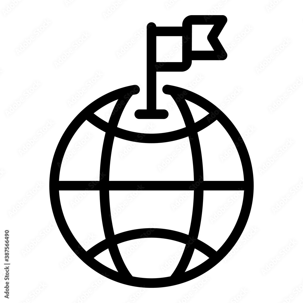 Poster global adaptation icon. outline global adaptation vector icon for web design isolated on white backg