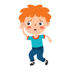 Obraz premium Poses And Expressions Of A Funny Boy