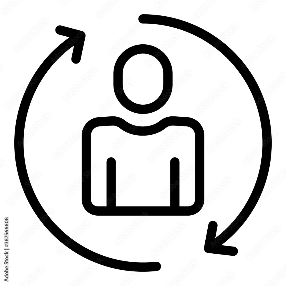 Poster interpersonal adaptation icon. outline interpersonal adaptation vector icon for web design isolated 